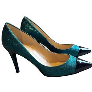 J. Crew Glitter Heels 9.5